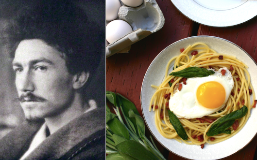 Exra Pound: Spaghetti with Sage, Pancetta and Fried Egg